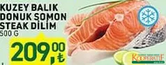 KUZEY BALIK DONUK SOMON STEAK DİLİM 500 GR fiyat ve kampanya bilgisi